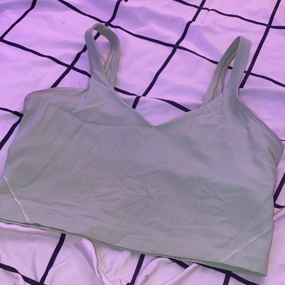 Lululemon Mint Green Sports Bra - Picture 1 of 6